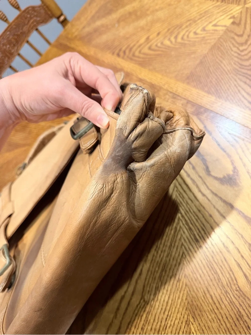 Frye Leather Briefcase in Light Tan *Project*